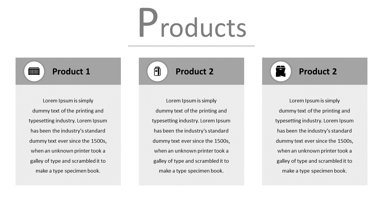 Affordable Product PPT Template Design With Three Node